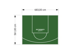 38M2/561X683CM ZIELONE BOISKO DO KOSZYKÓWKI SPEEDSPORT HEXA POWER PRO
