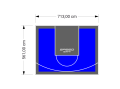 40M2/561X713CM NIEBIESKO-GRAFITOWE BOISKO DO KOSZYKÓWKI SPEEDSPORT HEXA POWER PRO