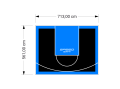 40M2/561X713CM CZARNO-BŁĘKITNE BOISKO DO KOSZYKÓWKI SPEEDSPORT HEXA POWER PRO