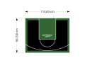 40M2/561X713CM CZARNO-ZIELONE BOISKO DO KOSZYKÓWKI SPEEDSPORT HEXA POWER PRO