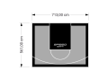 40M2/561X713CM SZARO-CZARNE BOISKO DO KOSZYKÓWKI SPEEDSPORT HEXA POWER PRO