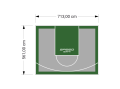 40M2/561X713CM SZARO-ZIELONE BOISKO DO KOSZYKÓWKI SPEEDSPORT HEXA POWER PRO