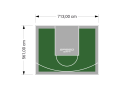40M2/561X713CM ZIELONO-SZARE BOISKO DO KOSZYKÓWKI SPEEDSPORT HEXA POWER PRO