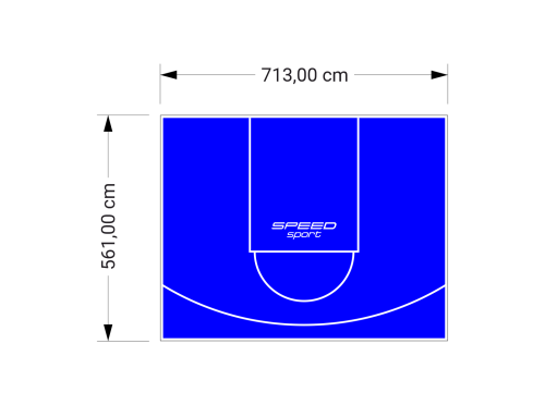 40M2/561X713CM NIEBIESKIE BOISKO DO KOSZYKÓWKI SPEEDSPORT HEXA POWER PRO