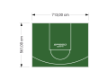 40M2/561X713CM ZIELONE BOISKO DO KOSZYKÓWKI SPEEDSPORT HEXA POWER PRO
