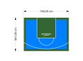 42M2/561X744CM BŁĘKITNO-ZIELONE BOISKO DO KOSZYKÓWKI SPEEDSPORT HEXA POWER PRO