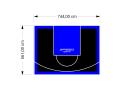 42M2/561X744CM CZARNO-NIEBIESKIE BOISKO DO KOSZYKÓWKI SPEEDSPORT HEXA POWER PRO