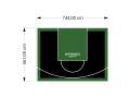 42M2/561X744CM CZARNO-ZIELONE BOISKO DO KOSZYKÓWKI SPEEDSPORT HEXA POWER PRO