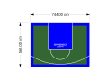 42M2/561X744CM ZIELONO-NIEBIESKIE BOISKO DO KOSZYKÓWKI SPEEDSPORT HEXA POWER PRO