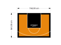 42M2/561X744CM POMARAŃCZOWO-CZARNE BOISKO DO KOSZYKÓWKI SPEEDSPORT HEXA POWER PRO