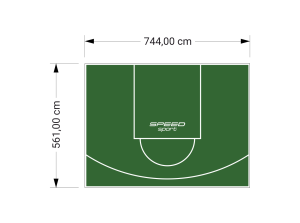 42M2/561X744CM ZIELONE BOISKO DO KOSZYKÓWKI SPEEDSPORT HEXA POWER PRO