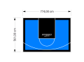 44M2/561X774CM BŁĘKITNO-CZARNE BOISKO DO KOSZYKÓWKI SPEEDSPORT HEXA POWER PRO