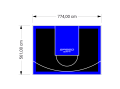 44M2/561X774CM CZARNO-NIEBIESKIE BOISKO DO KOSZYKÓWKI SPEEDSPORT HEXA POWER PRO