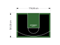 44M2/561X774CM CZARNO-ZIELONE BOISKO DO KOSZYKÓWKI SPEEDSPORT HEXA POWER PRO