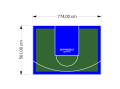 44M2/561X774CM ZIELONO-NIEBIESKIE BOISKO DO KOSZYKÓWKI SPEEDSPORT HEXA POWER PRO
