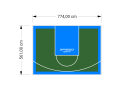 44M2/561X774CM ZIELONO-BŁĘKITNE BOISKO DO KOSZYKÓWKI SPEEDSPORT HEXA POWER PRO