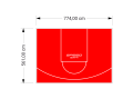 44M2/561X774CM CZERWONE BOISKO DO KOSZYKÓWKI SPEEDSPORT HEXA POWER PRO