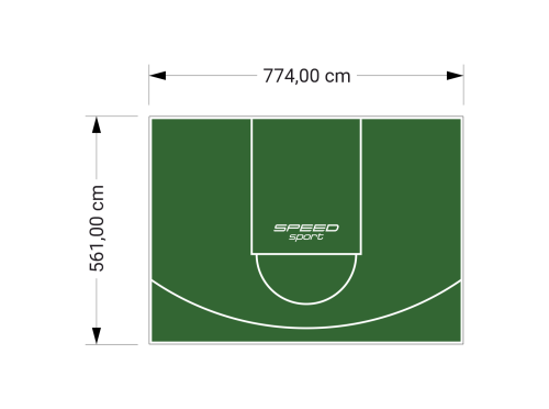 44M2/561X774CM ZIELONE BOISKO DO KOSZYKÓWKI SPEEDSPORT HEXA POWER PRO
