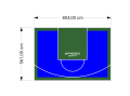 45M2/561X804CM NIEBIESKO-ZIELONE BOISKO DO KOSZYKÓWKI SPEEDSPORT HEXA POWER PRO