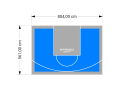 45M2/561X804CM BŁĘKITNO-SZARE BOISKO DO KOSZYKÓWKI SPEEDSPORT HEXA POWER PRO