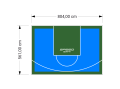 45M2/561X804CM BŁĘKITNO-ZIELONE BOISKO DO KOSZYKÓWKI SPEEDSPORT HEXA POWER PRO