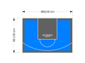 45M2/561X804CM BŁĘKITNO-GRAFITOWE BOISKO DO KOSZYKÓWKI SPEEDSPORT HEXA POWER PRO