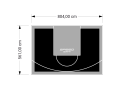 45M2/561X804CM CZARNO-SZARE BOISKO DO KOSZYKÓWKI SPEEDSPORT HEXA POWER PRO