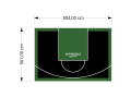45M2/561X804CM CZARNO-ZIELONE BOISKO DO KOSZYKÓWKI SPEEDSPORT HEXA POWER PRO