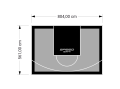45M2/561X804CM SZARO-CZARNE BOISKO DO KOSZYKÓWKI SPEEDSPORT HEXA POWER PRO
