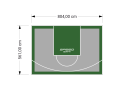 45M2/561X804CM SZARO-ZIELONE BOISKO DO KOSZYKÓWKI SPEEDSPORT HEXA POWER PRO
