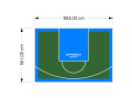 45M2/561X804CM ZIELONO-BŁĘKITNE BOISKO DO KOSZYKÓWKI SPEEDSPORT HEXA POWER PRO