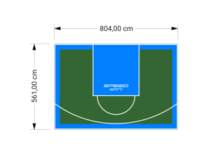 45M2/561X804CM ZIELONO-BŁĘKITNE BOISKO DO KOSZYKÓWKI SPEEDSPORT HEXA POWER PRO