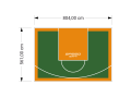 45M2/561X804CM ZIELONO-POMARAŃCZOWE BOISKO DO KOSZYKÓWKI SPEEDSPORT HEXA POWER PRO