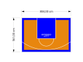 45M2/561X804CM POMARAŃCZOWO-NIEBIESKIE BOISKO DO KOSZYKÓWKI SPEEDSPORT HEXA POWER PRO