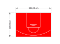 45M2/561X804CM CZERWONE BOISKO DO KOSZYKÓWKI SPEEDSPORT HEXA POWER PRO