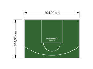 45M2/561X804CM ZIELONE BOISKO DO KOSZYKÓWKI SPEEDSPORT HEXA POWER PRO