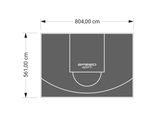 45M2/561X804CM GRAFITOWE BOISKO DO KOSZYKÓWKI SPEEDSPORT HEXA POWER PRO