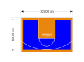 47M2/561X835CM NIEBIESKO-POMARAŃCZOWE BOISKO DO KOSZYKÓWKI SPEEDSPORT HEXA POWER PRO
