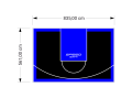 47M2/561X835CM CZARNO-NIEBIESKIE BOISKO DO KOSZYKÓWKI SPEEDSPORT HEXA POWER PRO
