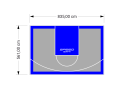 47M2/561X835CM SZARO-NIEBIESKIE BOISKO DO KOSZYKÓWKI SPEEDSPORT HEXA POWER PRO
