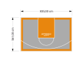 47M2/561X835CM SZARO-POMARAŃCZOWE BOISKO DO KOSZYKÓWKI SPEEDSPORT HEXA POWER PRO