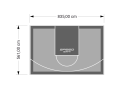 47M2/561X835CM SZARO-GRAFITOWE BOISKO DO KOSZYKÓWKI SPEEDSPORT HEXA POWER PRO