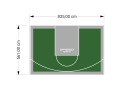 47M2/561X835CM ZIELONO-SZARE BOISKO DO KOSZYKÓWKI SPEEDSPORT HEXA POWER PRO