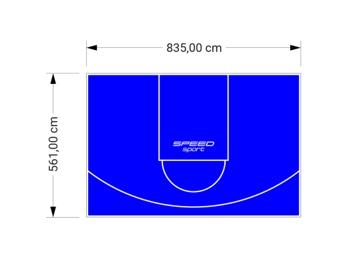 47M2/561X835CM NIEBIESKIE BOISKO DO KOSZYKÓWKI SPEEDSPORT HEXA POWER PRO