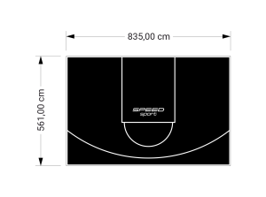 47M2/561X835CM CZARNE BOISKO DO KOSZYKÓWKI SPEEDSPORT HEXA POWER PRO