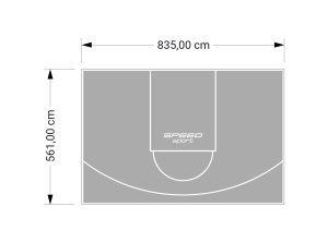 47M2/561X835CM SZARE BOISKO DO KOSZYKÓWKI SPEEDSPORT HEXA POWER PRO