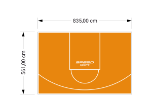 47M2/561X835CM POMARAŃCZOWE BOISKO DO KOSZYKÓWKI SPEEDSPORT HEXA POWER PRO