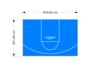 47M2/561X835CM BŁĘKITNE BOISKO DO KOSZYKÓWKI SPEEDSPORT HEXA POWER PRO