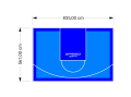 47M2/561X835CM BŁĘKITNO-NIEBIESKIE BOISKO DO KOSZYKÓWKI SPEEDSPORT HEXA POWER PRO