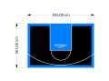 47M2/561X835CM CZARNO-BŁĘKITNE BOISKO DO KOSZYKÓWKI SPEEDSPORT HEXA POWER PRO